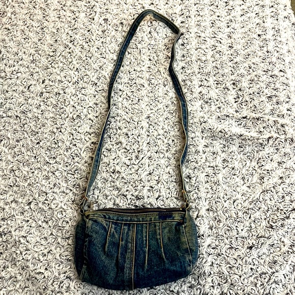 Denim Jeans Vintage Purse Crossbody Shoulder Bag Boho Anthro Coastal Kawaii Goth - Picture 1 of 9